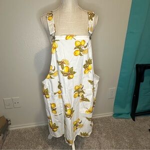 Overall Dress with Lemon Print, Size 2X